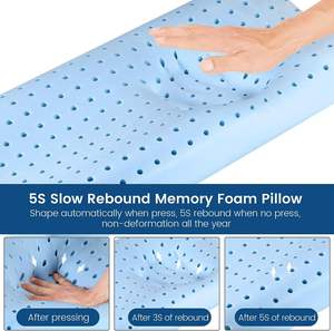 Almohada de espuma viscoelástica personalizada con gel refrigerante para aliviar el dolor, almohada <span class=keywords><strong>cervical</strong></span> ergonómica para dormir - Product Image 5
