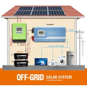 충전기 주파수 저렴한 도매 가격 5000 와트와 인버터 하이브리드 오프 그리드 연결 태양 에너지 시스템