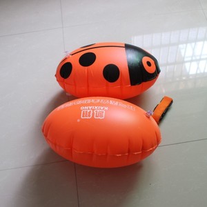 Bouée gonflable Kaixiang en forme de coccinelle pour la natation et les sports nautiques, taille adulte unisexe, orange, avec deux chambres à air. - Product Image 4