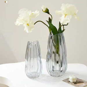 <span class=keywords><strong>Vaso</strong></span> per <span class=keywords><strong>Fiori</strong></span> in Vetro Contemporaneo Soffiato a Bocca con Colori Sfumati Gialli, Diverse Tonalità, Texture a Nocciolina, Decorazione <span class=keywords><strong>da</strong></span> Tavolo per Casa e Matrimoni - Product Image 2