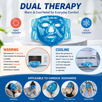 Masque oculaire réutilisable à billes de gel chaud/froid, compresse rafraîchissante pour les yeux gonflés, soulagement des maux de tête, soins de beauté et spa