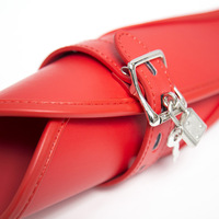 Menottes en cuir artificiel, verrou de chasteté pour porte, menottes sexuelles, dispositifs de bondage BDSM, pour usage adulte, fabriqué en Chine/Guangxi