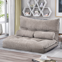 Canapé-lit de sol moderne et de qualité en tissu transformable, extensible et pliable, avec rangement, et chaise de salle à manger pliante en lin pour hôtel