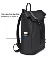 Sac à dos à enroulement personnalisé OEM ODM, résistant à l'eau, léger, en polyester, unisexe, pour voyages d'affaires, fournisseur en gros