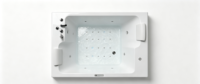 Bañera de Hidromasaje Rectangular de Lujo de 1.9m, Acrílica, Moderna, para Uso en Interiores, con Certificación CE, Luz de Color y Bluetooth