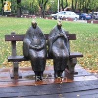 Sculpture de roi et de reine en bronze de grande taille, art moderne RELONG, à vendre