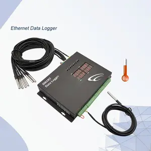 Oito temperaturas monitoramento em tempo real Ethernet Multipoint Data Logger 4 canais data logger