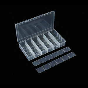 Transparent Plastic Jewelry Organizer 18 Compartment PP Storage <b>Box</b> For <b>Earrings</b> Small Items Desktop Use - Product Image 3