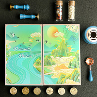 Kit Complet de Cire à Cacheter Ciel Étoilé avec Boîte Cadeau, Scellés pour Enveloppes, Pastilles de Cire, pour Agenda et Anniversaire