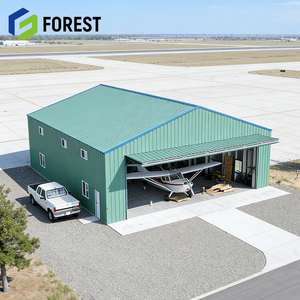 Hangar d'avion professionnel en structure acier, résistant au vent, pour avions légers, avec service de conception - Product Image 1