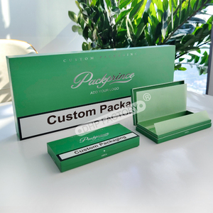 Boîtes d'emballage rigides à rabat personnalisées avec logo imprimé, paquets de <span class=keywords><strong>cigarettes</strong></span> vides, 10 paquets, couverture pour <span class=keywords><strong>cigarettes</strong></span> fines - Product Image 2