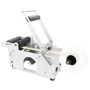 semi - automatic round bottle labeling machine adjustable labeler small semi auto labeling machine for bottle