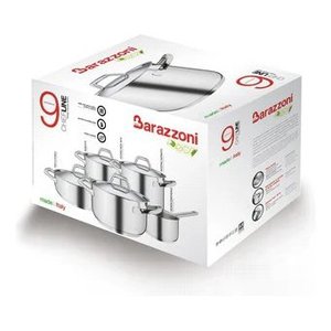 Chef Line 9 Piece Stainless Steel <b>Cookware</b> <b>Set</b> 18 10 <b>Induction</b> Safe Dishwasher Safe Gas Electric Ceramic Halogen - Product Image 2