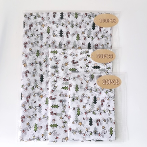 100 Piezas de Papel de Seda con Diseño de Aloe Vera Navideño de 19.7x13.7 Pulgadas para Fondo de Fotos Navideños, Decoración de Pueblo Navideño, Proyectos de Manualidades de Invierno - Product Image 5