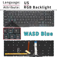 Teclado Retroiluminado US/RU/SP para Acer Nitro 5 AN515-56 AN515-57 AN515-45 AN515-57-974Y 4 Helios 300 PH315-54 LG05P-N12B3L