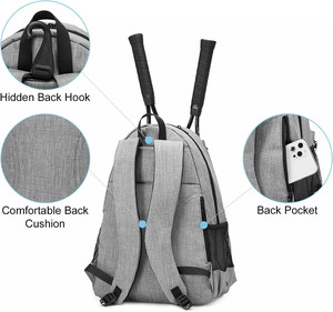 Muestra Gratuita, Bolsa Deportiva Casual Impermeable y a Prueba de Polvo, Personalizable al por Mayor, para 6 Raquetas, Bolsa de Tenis de Playa - Product Image 2