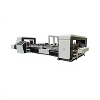 Machine à plier et à coller les boîtes en carton ondulé de haute qualité, machine automatique à plier et à coller le carton, machine à plier et à coller les boîtes en carton ondulé