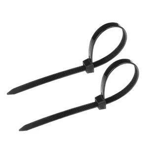 Fascette per cavi all'ingrosso bianche nere estese cinghie che legano le fascette per cavi in plastica Nylon6.6