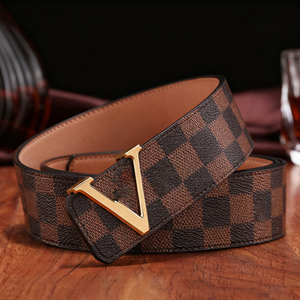 Elegante Cintura Formale da Uomo in Vera Pelle di Vacchetta con Design 3D e Fibbia in Lega Solida, Opzione Logo Personalizzato - Product Image 2