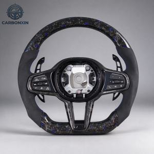 Volante Deportivo de Fibra de Carbono y Cuero para G20/G30/G21/G80/G16/G32/G82/G87/G90/G01/G60/G22, 3 Brazos, Personalizable - Product Image 2