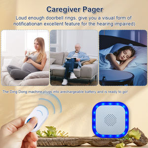 OEM không dây chuông cửa <span class=keywords><strong>LED</strong></span> ánh sáng nhấp nháy 38 bài hát 5 khối lượng dễ dàng cài đặt an ninh chuông cửa - Product Image 6