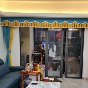 Tissu de rideau de haute qualité bicolore de style classique - Product Image 1