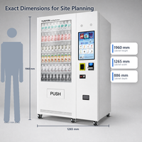 Distributeur automatique de nourriture et de boissons Yunyin Production avec écran tactile de 21,5 pouces, distributeur automatique extérieur