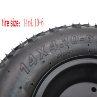 Roues tout-terrain 14x5.00-6 14x4.10-6 avec 3 trous, jante noire de 6 pouces pour ATV, QUAD, Buggy, tondeuse, karting