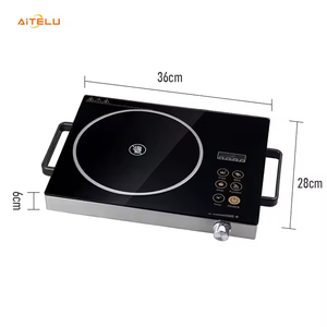 Table de cuisson à induction 2200W en gros SKD, cuisinière électrique numérique électromagnétique, réchaud infrarouge en cristal - Product Image 3