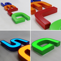 Lettres 3D LED personnalisées en acrylique, enseigne lumineuse, boîte à lumière pour la publicité extérieure, utilisation en bâtiment de bureaux, télécommande, IP54