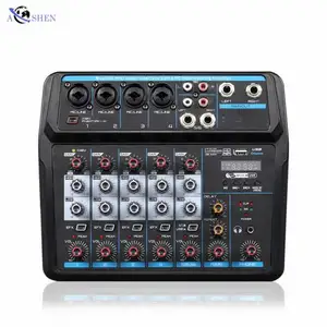 Fabriek Mini Draagbare 4 Kanaals Usb Audio Mixer Console Mengen Voor Dj Stage Performance Opname Audio Mixer Usb