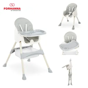 Asiento plegable multifuncional para niños, silla alta portátil de alimentación para bebés, sentado y comiendo