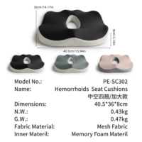 Coussin de siège ergonomique en mousse à mémoire de forme avec technologie de couture, base antidérapante et ventilation creuse pour soulager les douleurs du coccyx, idéal pour le bureau ou la voiture
