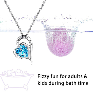 Gelembung fizza bentuk hati Valentine dengan perhiasan cincin kalung di dalam kejutan Fizzy Bath Bomb MSDS - Product Image 4