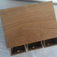 Petite commode en bois de frêne avec 3 mini-tiroirs en MDF, meuble de rangement en bois pour bureau à domicile