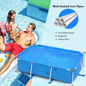 <span class=keywords><strong>Piscine</strong></span> extérieure rectangulaire à cadre en acier <span class=keywords><strong>pour</strong></span> la famille de pelouse de jardin - Product Image 4