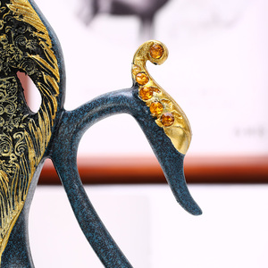 Hot Bán Nhựa Pha Lê Con Công Màu Xanh Của Trang Trí Nội Thất Thủ Công Mỹ Nghệ Nhựa Con Công Tượng Điêu Khắc - Product Image 2