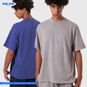 Camiseta Vintage de Algodón Grueso Estilo Oversize para Hombre, con Lavado Ácido, en Blanco para Impresión al por Mayor - Product Image 5