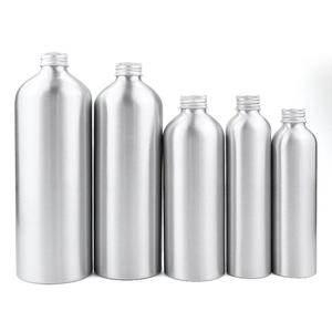 Botella de <span class=keywords><strong>aluminio</strong></span> cosmética recargable de Metal loción de embalaje vacío personalizada con tapa de rosca - Product Image 2