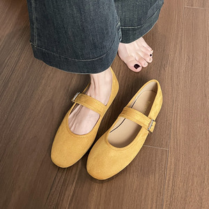 Scarpe da <span class=keywords><strong>Donna</strong></span> in Stile Francese, <span class=keywords><strong>Ballerine</strong></span> con Punta Tonda, Suola Morbida, Slip-on da <span class=keywords><strong>Donna</strong></span> - Product Image 4