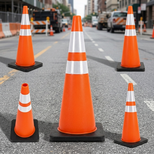 Poteau de signalisation routière flexible en PU de 520 mm, résistant aux UV, antivol, haute visibilité, pour la sécurité routière - Product Image 2
