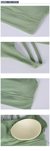 <span class=keywords><strong>Lulu</strong></span>, gran oferta, sujetador de Yoga de talla grande, Color sólido, espalda cruzada, ropa de gimnasio, corto de Yoga Top, sujetador deportivo para mujer - Product Image 5