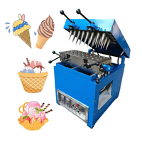 Machine industrielle semi-automatique manuelle pour la fabrication de cornets de glace et de gaufrettes, pour cornets de glace roulés de petite taille