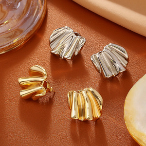 <span class=keywords><strong>Pendientes</strong></span> de latón con diseño de estilo europeo-americano, casuales/deportivos, de alta gama, para mujer, con piedra natural frídda, modelo Fujian. - Product Image 6