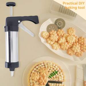 Wholesale LOW MOQ Food Grade Biscuit Maker Set Stainless Steel Cookie <b>Press</b> Gun <b>Kit</b> - Product Image 2