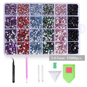 Piedras de Resina Tipo Gelatina de 3, 4 y 5 mm, 15000 Unidades, Gemas Planas para Manualidades, Kit de Decoración - Product Image 2