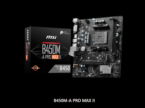 Carte mère MSI B450M-A PRO MAX II AM4 DDR4 M.2 HDMI VGA compatible avec les processeurs AMD Ryzen 5000 et 3000, format Micro ATX - Product Image 3