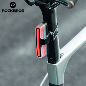 Luce Posteriore per Bicicletta <span class=keywords><strong>ROCKBROS</strong></span>, Impermeabile, Ricaricabile USB, per Mountain Bike e Bici da Strada, Illuminazione Notturna - Product Image 3