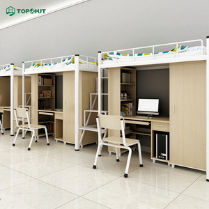Serie EB: Estructura de Cama Metálica Resistente, Mueble Integrado Tipo Loft para Dormitorio Estudiantil con Escritorio y Armario de Almacenamiento - Product Image 3