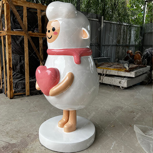 Escultura de Cordero de Fibra de Vidrio para Montar en el Suelo, Figura Decorativa para el Día de San Valentín, Decoración Animal - Product Image 3